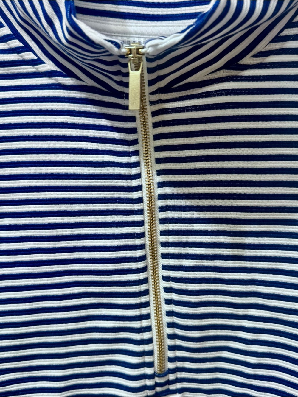 Croft & Barrow Striped Half-Zip Pullover - Blue & White, Size 3X - Picture 2 of 4